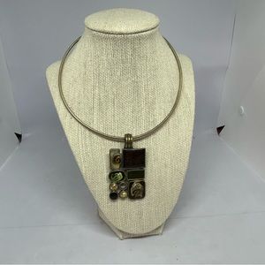 Premier Design Goldtoneโ Semi Precious Gemstone Choker Necklace